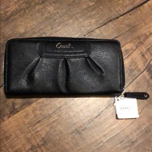 Coach black NWT soft leather wallet